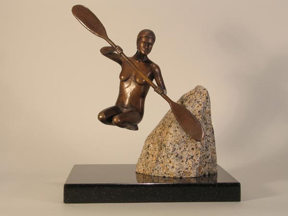Paddler - Bronze Sculpture