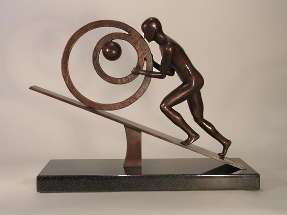 Sisyphus - Bronze Sculpture