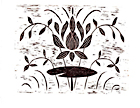 Block Print - Floating Lotus