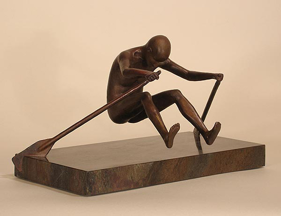 Rower (1/6 Scale) - Bronze Sculpture